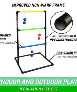 GoSports Ladder Toss Indoor & Outdoor Game Set with 6 Soft Rubber Bolo Balls and Travel Carrying Case - Choose Pro or Classic Classic Ladder Toss 24 818mtfxj5ZL
