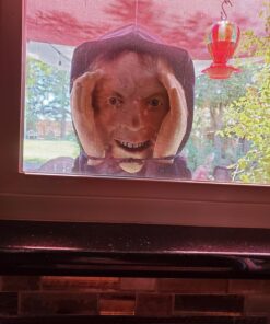 Scary Peeper Freak Halloween Decoration Peeping Tom, Indoor and Outdoor Window Hanging Mask for Spooky House Party Scares, Tricks, and Laughs, Novelty Décor 25 818nlaKE L