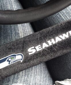 NFL Seat Belt Pads (Pack of 2) Seattle Seahawks 10" x 2.5" (Pack of 2) Black/Team Colors 12 818o0P4pFrL