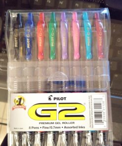 Pilot, G2 Premium Gel Roller Pens, Fine Point 0.7 mm, Assorted Colors, Pack of 8 Assorted Fashion 35 818ofU32 XL