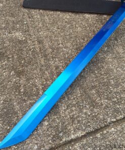 NEW! 27" Ninja Sword Machete BLUE Full Tang Tactical Blade Katana NEW w/Sheath 9 818rCmb0 7L