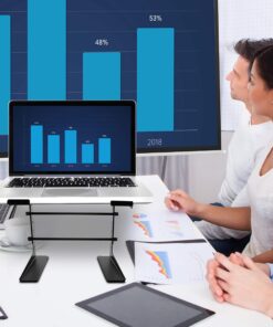 Pyle Portable Adjustable Laptop Stand - 6.3 to 10.9 Inch Anti-Slip Standing Table Monitor or Computer Desk Workstation Riser with Level Height Alignment for DJ, PC, Gaming, Home or Office - PLPTS25 32 818rR5jNvNL