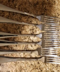HIWARE 24-Piece Forks Silverware Set, Food-Grade Stainless Steel Dinner Forks Set, Dishwasher Safe, 8 Inches 28 818sMNKLCVL