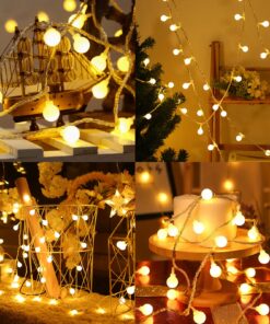 Dailyart Globe String Light 40 Led Battery Operated String Lights Waterproof Outdoor Indoor String Lights for Bedroom Classroom Decor, Battery String Lights for Christmas Wedding Party 13ft Warm White Yellow 28 818sqiwrAYL
