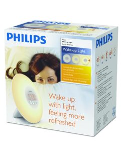 Philips SmartSleep Wake-Up Light Therapy Alarm Clock with Sunrise Simulation, White, HF3500/60 25 818tDU1TyL