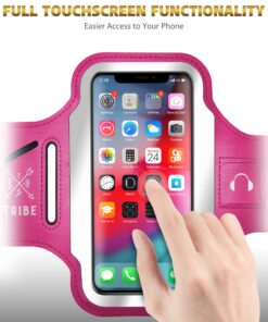 TRIBE Running Phone Holder Armband. iPhone & Galaxy Cell Phone Sports Arm Bands for Women, Men, Runners, Jogging, Walking, Exercise & Gym Workout. Fits All Smartphones. Adjustable Strap, CC/Key Pocket L: iPhone+/Pro Max/XR/XS Max/Galaxy+/Ultra/Note 19 818wDRLck8L