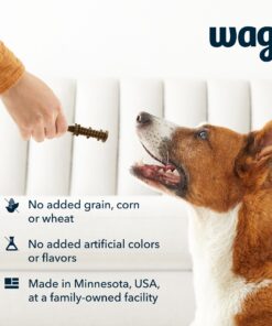 Amazon Brand - Wag Dental Dog Treats to Help Clean Teeth & Freshen Breath - Medium, Unflavored, 36 Count (Pack of 1) 36 Count (Pack of 1) 28 818wqRDuA3L