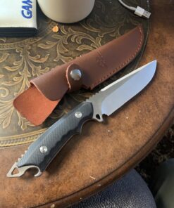 Mossy Oak Fixed Blade Knife, Full Tang - Mutifunction with Bottle Opener and Glass Breaker, G10 Handle with Genuine Leather Sheath, for Camping Survival Hunting Knife(Silver Steel) 27 818x1XRehhL