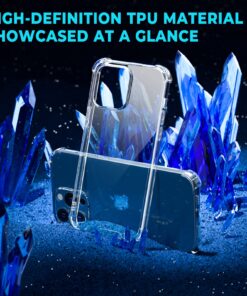 Alternative view of ORIbox for iPhone 12 Case for iPhone 12 Pro Case Clear,with 4 Corners Shockproof Protection,iPhone 12/12 Pro Clear Case for Women Men Girls Boys Kids,Case for iPhone 12/12 Pro Phone Clear