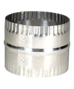 Deflecto 4” Duct Connector, Aluminum with Bead and Crimp, Silver, 3” long (DAC4C) 4 Inch 4 818xWvR6TYL