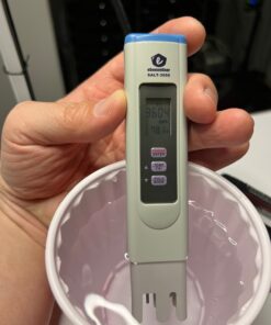 eSeasonGear SALT-3050 Waterproof IP65 Meter, Digital Salinity PPM Temperature Tester for Salt Water Pool and Koi Fish Pond 15 819 4MmGnAL