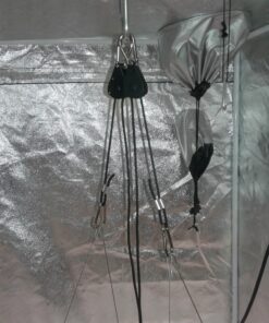 Apollo Horticulture Pair of 1/8" Adjustable Grow Light Rope Hanger w/ Improved Metal Internal Gears Pair of 1/8" 27 819 BI4QylL