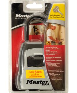 Master Lock Key Lock Box, Outdoor Lock Box for House Keys, Key Safe with Combination Lock, 5 Key Capacity 1 Pack Black 23 819 mzlujL