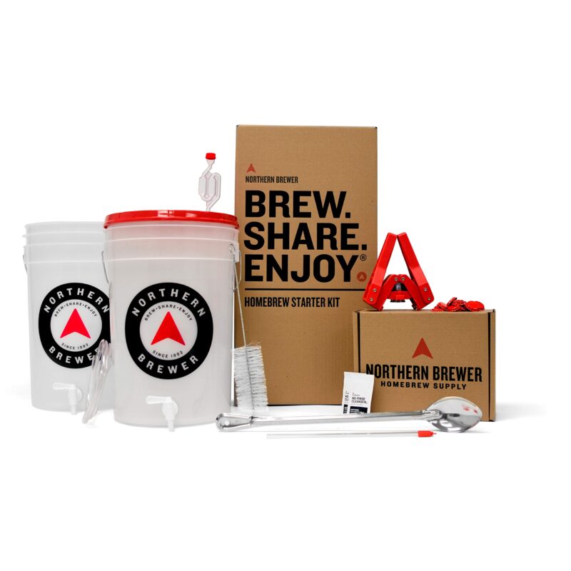 Northern Brewer - Essential Brew. Share. Enjoy. HomeBrewing Starter Set, Equipment and Recipe for 5 Gallon Batches (Block Party Amber) Essential w/ Block Party