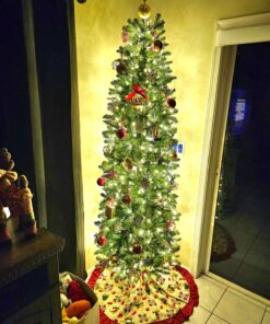 National Tree Company Artificial Slim Christmas Tree, Green, Kingswood Fir, Includes Stand, 7.5 Feet Kingswood Fir Slim-7.5 ft 31 8191d6KQNdL