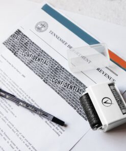 Identity Theft Protection Roller Stamps Wide Kit, Including 6-Pack Refills - Confidential Roller Stamp, Anti Theft, Privacy & Security Stamp, Designed for ID Blackout Security - Classy White Stamp + 6 Refills 19 8191iW9qk4L