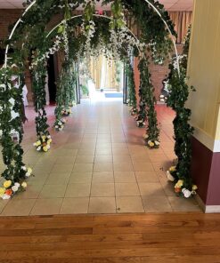 Adorox 7.8ft Backdrop Stand - Balloon Arch Kit, Stable Balloon Arch Frame, Metal Wedding Arch for Wedding Birthday Party Baby Shower Decoration(White) 1 White 1pc 35 81932DRVovL