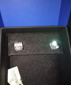 Amazon Collection Sterling Silver Infinite Elements Cubic Zirconia Stud Earrings Platinum Asscher-Cut 21 8193tqtEFaL