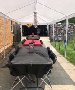 FDW 10x30 Party Tent Wedding Patio Gazebo Outdoor Carport Canopy Shade with Side 8 Removable Walls 10'x30' Party Tent 47 8194sOUhPJL