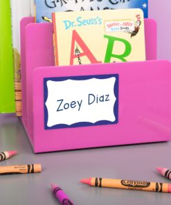 Avery Name Tags, White with Blue Border, 100 Removable Name Badges (05144) 1 17 81958qPcL