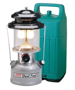 Coleman Premium Dual Fuel Lantern with Carry Case, Portable Lantern with Adjustable Brightness Includes Handle, Mantles, Filter Funnel, and Carry Case; Great for Camping, Power Outages, & Emergencies