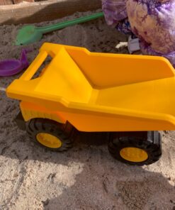 Amazon Basics Toy Construction Vehicle Set, Dump Truck and Bulldozer, Indoor/Outdoor, 10-Inch, Pack of 2, Yellow, 10.25" x 12" x 5.75" 50 8195xMkPbLL