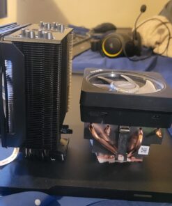 Cooler Master Hyper 212 RGB Black Edition CPU Air Cooler, SF120R RGB Fan, 4 CD 2.0 Heatpipes, Anodized Gun-Metal Black, Brushed Nickel Fins, RGB Lighting for AMD Ryzen/Intel LGA1151 71 8195yBp00PL