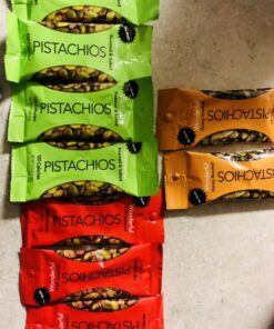 Wonderful Pistachios No Shells, 3 Flavors Mixed Variety Pack of 9 (0.75 Ounce), Roasted & Salted Nuts (4), Chili Roasted (3), Honey Roasted (2), Protein Snack, On-the Go Snack 0.75 Ounce (Pack of 9) 37 8196 1cWXEL