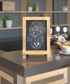 HBCY Creations Rustic Torched Wood Tabletop Chalkboard with Legs/Vintage Wedding Table Sign/Small Kitchen Countertop Memo Board/Antique Wooden Frame (9.5” x 14” Inches) (Torched Brown) 2- Torched Brown 9.5" x 14" 25 81963qTZoCL