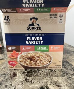 Quaker Instant Oatmeal, 4 Flavor Variety Pack, Individual Packets, 48 Count Variety Pack - Classic 4 Flavor 28 8197GmV0gJL