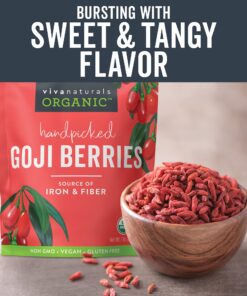 Alternative view of Organic Dried Goji Berries - Non-GMO and Vegan Goji Berries Organic, Perfect for Baking, Teas and Healthy Snacks for Adults (1 lb) 1 Pound (Pack of 1)