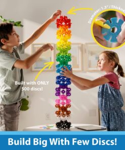 VIAHART Brain Flakes 500 Piece Interlocking Plastic Disc Set - A Creative and Educational Alternative to Building Blocks - Tested for Children's Safety - A Great Stem Toy for Both Boys and Girls 29 8198UUMyryL
