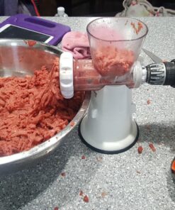 Gideon Hand Crank Manual Meat Grinder Heavy Duty Stainless Steel Blades with Powerful Suction Base Effortlessly Grind Meat, Vegetables, Garlic, Fruits, etc. 45 8199FNSZZ9L