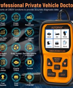 Alternative view of AUTOPHIX OBD2 Scanner Enhanced OM126P Vehicle Code Reader Auto Diagnostic Scan Tool Check Engine Light Read/Erase Fault Code Smog Test for All OBDII Cars After 1996[Upgrade Version]