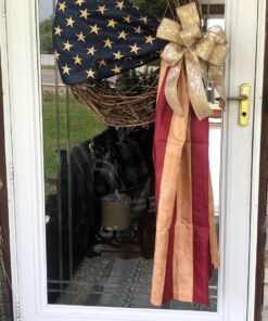 ANLEY Vintage Style Tea Stained American US Flag 3x5 Foot Nylon - Embroidered Stars and Sewn Stripes - 4 Rows of Lock Stitching - Antiqued USA Banner Flags with Brass Grommets 3 X 5 Ft 35 8199pRmqYL