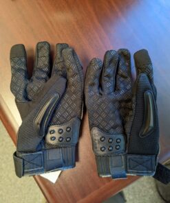 ILM Steel Knuckle Touchscreen Motorcycle BMX MX ATV MTB Motocross Dirt Bike Racing Downhill Tactical Gloves (L, Black) Model 10C Large 39 819Ambg6YhL