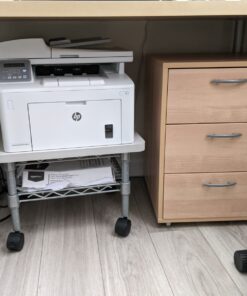 Safco Onyx Under-Desk Utility Cart & Multi-Use Printer Stand, Printer Table for Home Office, Mobile Rolling Cart with Steel Shelf, Gray Grey 22 819Bnf5xjtL
