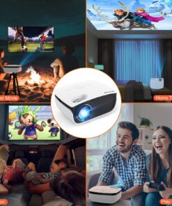 Outdoor Projector, Mini Projector for Home Theater, 1080P and 240" Supported Movie Projector 7500 L Portable Home Video Projector Compatible with Smartphone/TV Stick/PS4/PC/Laptop 17 819CmwZ1j6S
