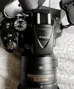 Nikon D5300 24.2 MP CMOS Digital SLR Camera with 18-55mm f/3.5-5.6G ED VR Auto Focus-S DX NIKKOR Zoom Lens (Black) 55 819CsEZFHUL