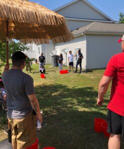 Yard Games Giant Yard Pong with Durable Buckets and Balls Including High Strength Carrying Case 1 Pack 17 819D4JZovpL