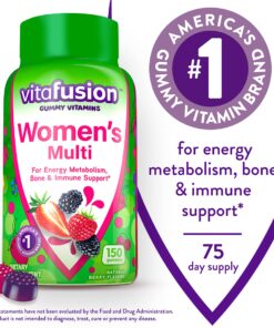 Vitafusion Womens Multivitamin Gummies, Berry Flavored Daily Vitamins for Women With Vitamins A, C, D, E, B-6 and B-12, America’s Number 1 Gummy Vitamin Brand, 75 Days Supply, 150 Count 23 819D6y53K9L