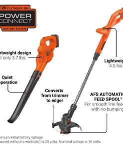 Alternative view of BLACK+DECKER 20V MAX* POWERCONNECT 10 in. 2in1 Cordless String Trimmer/Edger + Sweeper Combo Kit (LCC222) 20V Kit w/ 2 Batteries