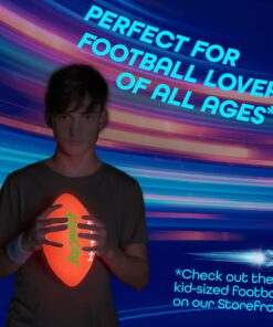 GlowCity Glow in The Dark Football - Light Up LED Ball - Perfect for Evening Play, Camping, and Beach Fun! Adult 10" 22 819ERXCUotL