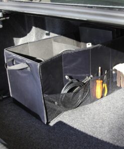 Honey-Can-Do SFT-01166 Soft Storage Chest, Black Folding Car Trunk Organizer 27 819F IdgDL