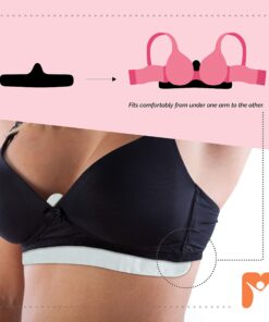 Alternative view of Plush Bamboo Bra Liner (70% Bamboo Rayon + 30% Cotton) - 3-Pack, Large, Black