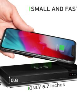 2021 updated - Qi wireless power bank fast charging - Lightning 15W Qi wireless portable charger - Premium iPhone, Android USB C power bank 10000 mah 35 819IJyhizAL