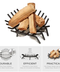 Alternative view of UniFlame, C-1541, 24 in. x 24 in. Hex Bar Log Grate 24 inch