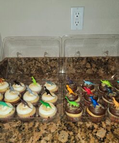 82 Piece Mini Dinosaur Toy Set for Dino Party Favor Supplies Birthday Cupcake Toppers - Assorted Vinyl Plastic Figure Toys for Kids Toddler Pinata Filler School Carnival Prize Bulk Goodie Bag Stuffers 38 819IrdQcQSL