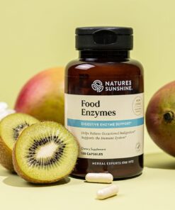 Nature's Sunshine Digestive Enzymes - Powerful Proprietary Blend for Digestive Health to Break Down Fats, Carbs, Protein - 60 Servings (120 Capsules) Made in The USA 1 10 819KP8COxnL