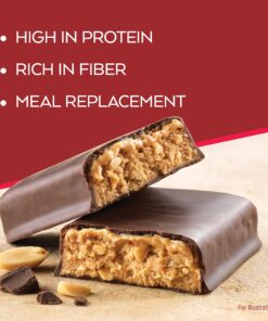 Atkins Chocolate Peanut Butter Protein Meal Bar, High Fiber, 16g Protein, 2g Sugar, 3g Net Carb, Meal Replacement, Keto Friendly, 8 Count 11 819MW7HcaL